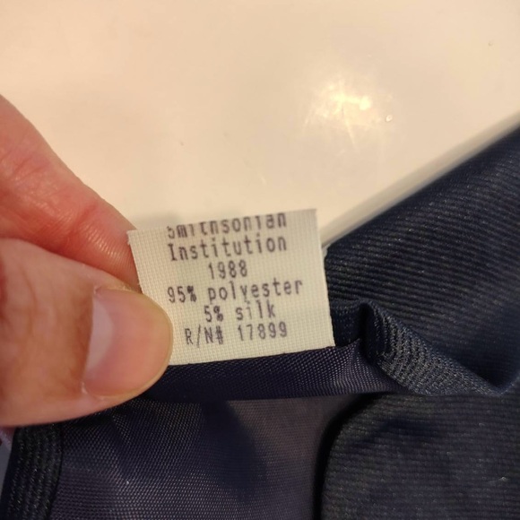 Vtg 1988 Smithsonian Centennial Eagle Necktie Navy Patriotic Mens Tie 54” - Picture 6 of 8